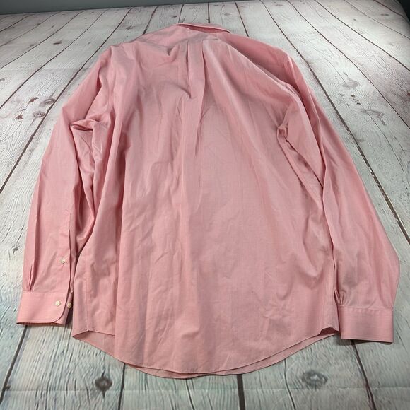 Brooks Brothers 346 Mens Non Iron Cotton Pink Dress Shirt 16.5 6/7 - Picture 8 of 8
